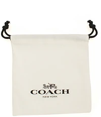 COACH Signature Tea Rose Chain Front Back Earrings