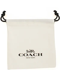 COACH Signature Tea Rose Lucite Stud Earrings