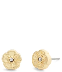 COACH Signature Tea Rose Stud Earrings