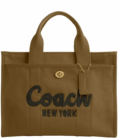 COACH Cargo Canvas Embroidered Logo Tote Bag