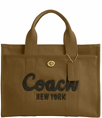 COACH Cargo Canvas Embroidered Logo Tote Bag