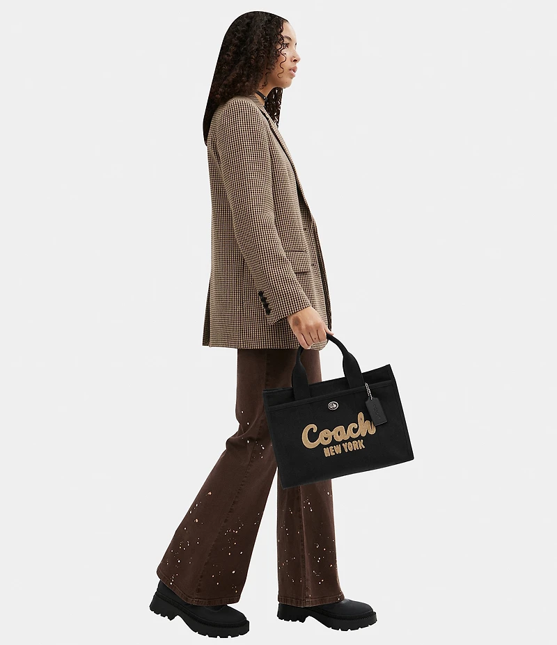 COACH Cargo Canvas Embroidered Logo Tote Bag