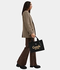 COACH Cargo Canvas Embroidered Logo Tote Bag