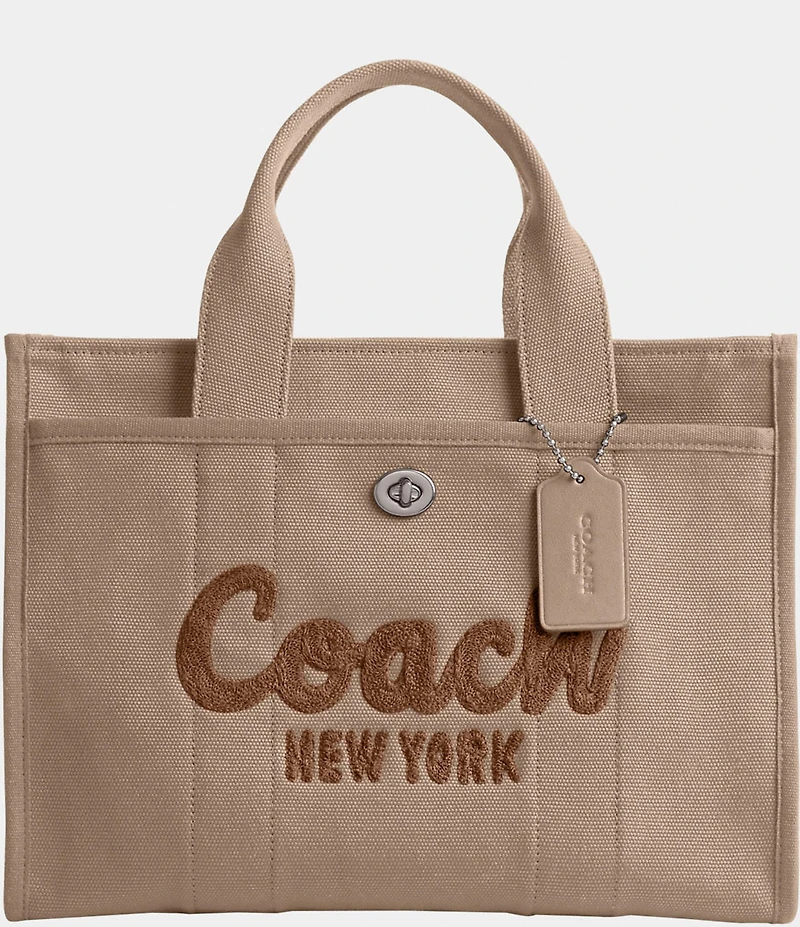 COACH Cargo Canvas Embroidered Logo Tote Bag