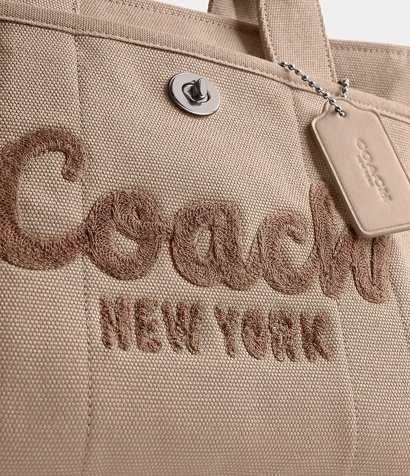 COACH Cargo Canvas Embroidered Logo Tote Bag