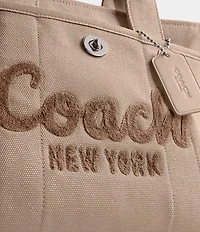 COACH Cargo Canvas Embroidered Logo Tote Bag