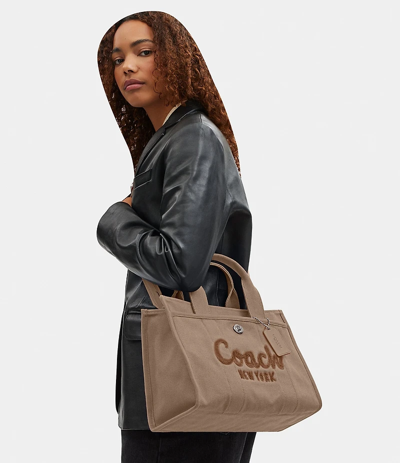 COACH Cargo Canvas Embroidered Logo Tote Bag