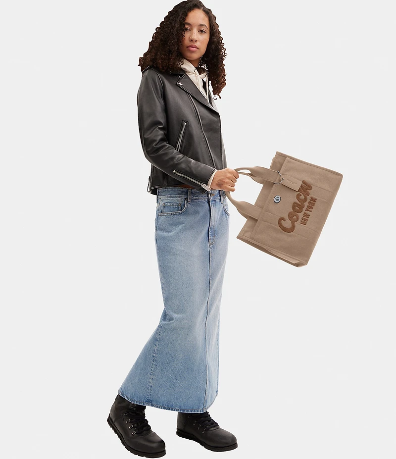 COACH Cargo Canvas Embroidered Logo Tote Bag