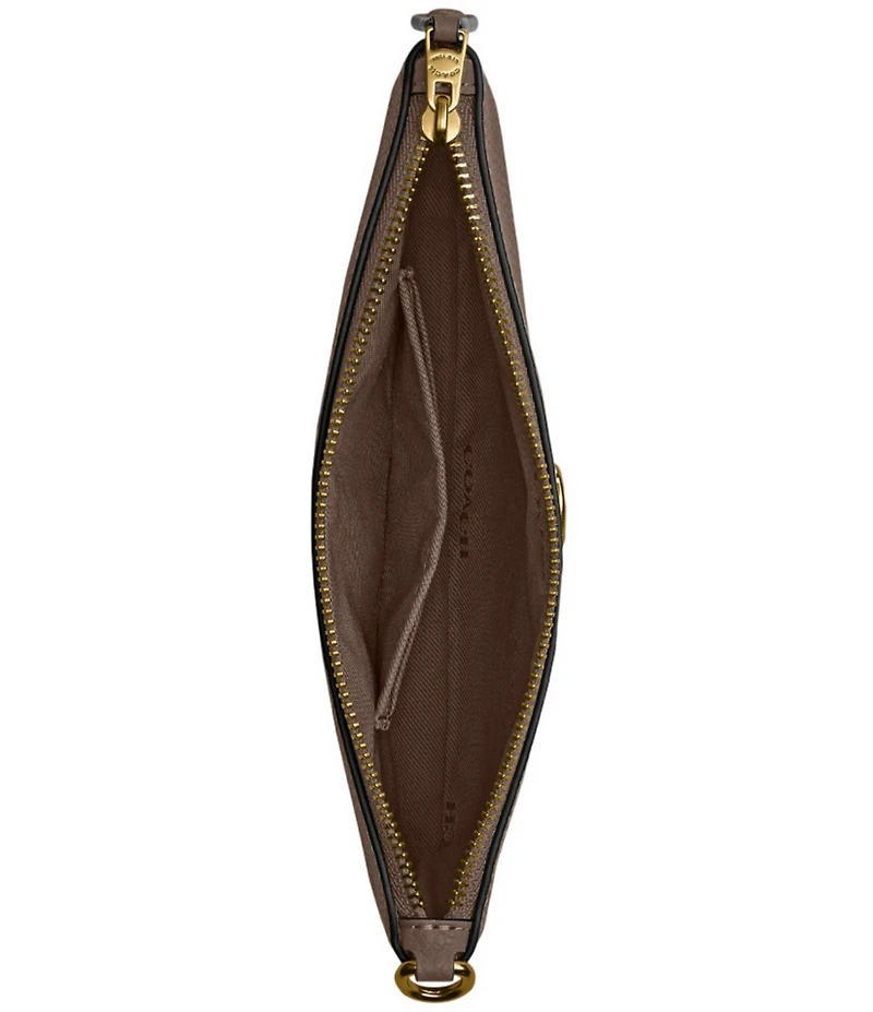 COACH Small Polished Pebble Leather Wristlet