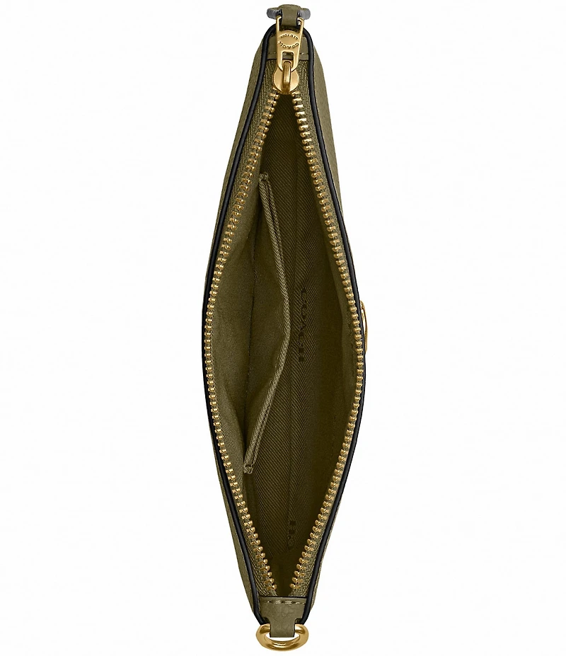 COACH Small Polished Pebble Leather Wristlet
