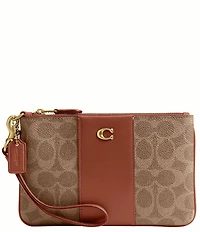 COACH Small Signature Canvas Wristlet