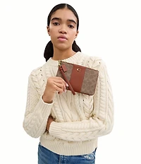 COACH Small Signature Canvas Wristlet