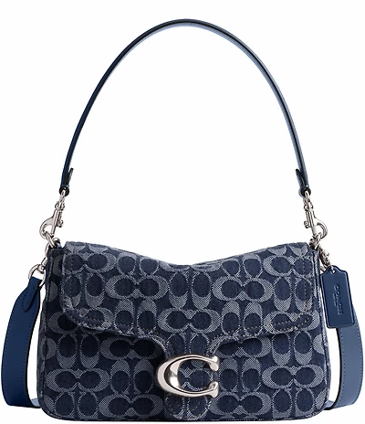 COACH Tabby Signature Logo Denim Shoulder Bag
