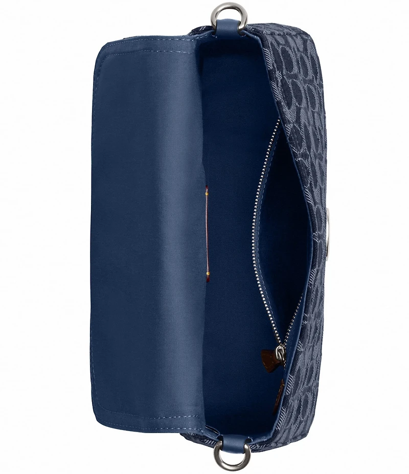 COACH Tabby Signature Logo Denim Shoulder Bag