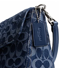 COACH Tabby Signature Logo Denim Shoulder Bag
