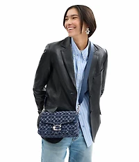 COACH Tabby Signature Logo Denim Shoulder Bag