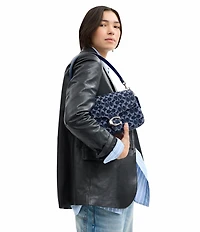COACH Tabby Signature Logo Denim Shoulder Bag