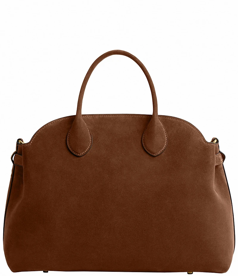 COACH Soft Empire 40 Carryall Suede Satchel Bag