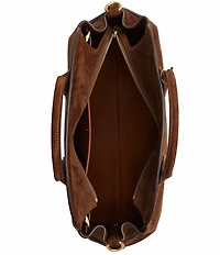 COACH Soft Empire 40 Carryall Suede Satchel Bag