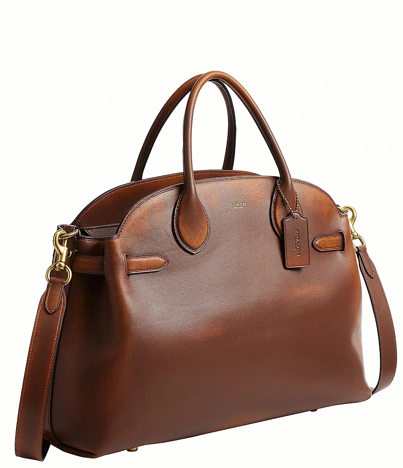 COACH Soft Empire 40 Loved Leather Carryall Satchel Bag