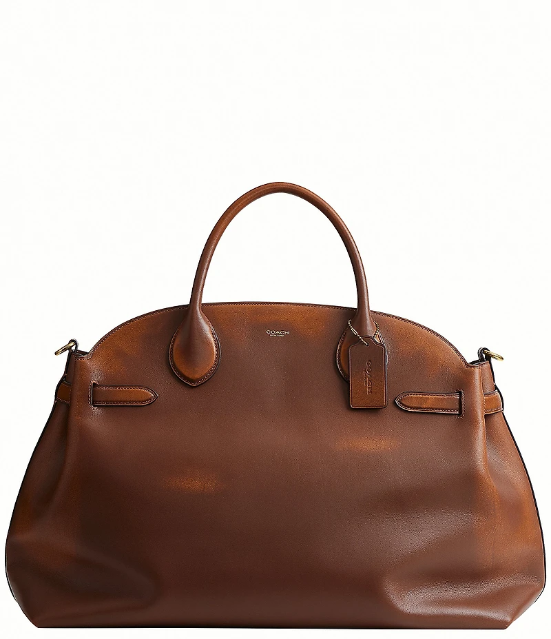 COACH Soft Empire 48 Loved Leather Satchel Bag