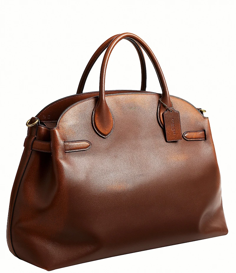 COACH Soft Empire 48 Loved Leather Satchel Bag