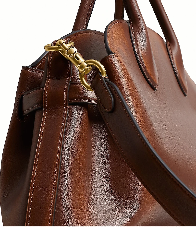 COACH Soft Empire 48 Loved Leather Satchel Bag