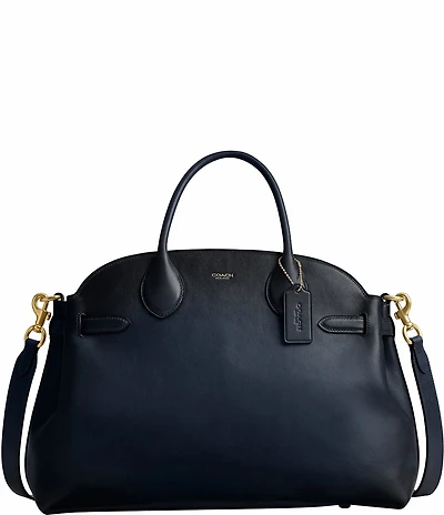 COACH Soft Empire 40 Leather Carryall Satchel Bag