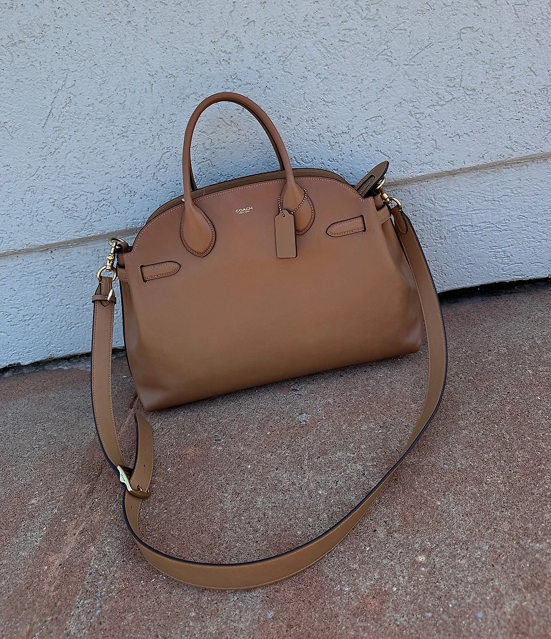 COACH Soft Empire 40 Leather Carryall Satchel Bag