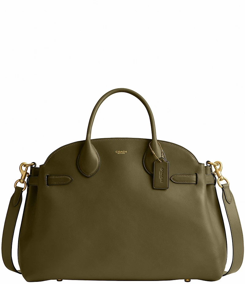 COACH Soft Empire 40 Leather Carryall Satchel Bag