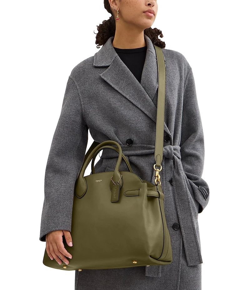 COACH Soft Empire 40 Leather Carryall Satchel Bag
