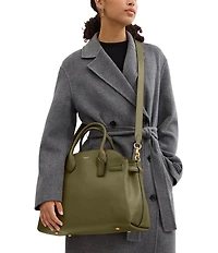 COACH Soft Empire 40 Leather Carryall Satchel Bag