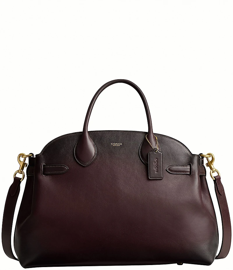 COACH Soft Empire 40 Leather Carryall Satchel Bag