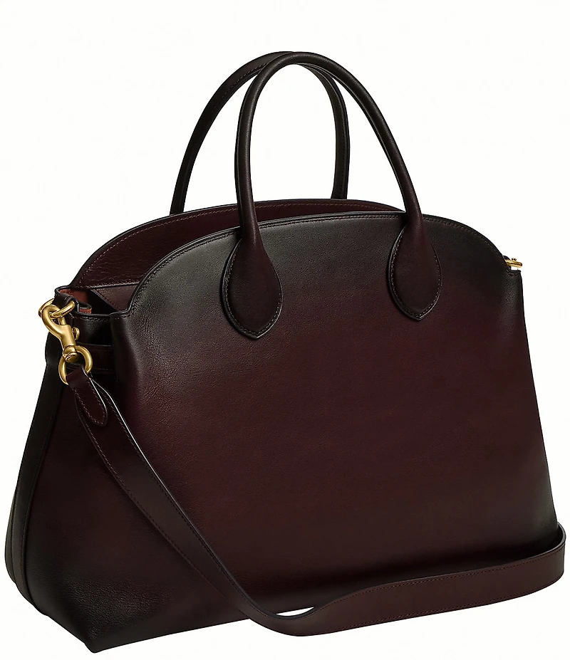 COACH Soft Empire 40 Leather Carryall Satchel Bag