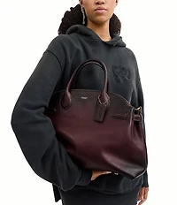 COACH Soft Empire 40 Leather Carryall Satchel Bag