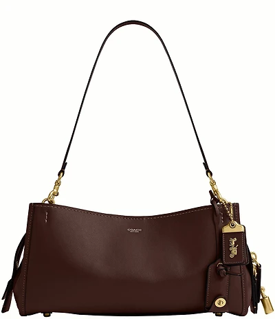 COACH Soft Grain Rogue Leather Shoulder Bag 34