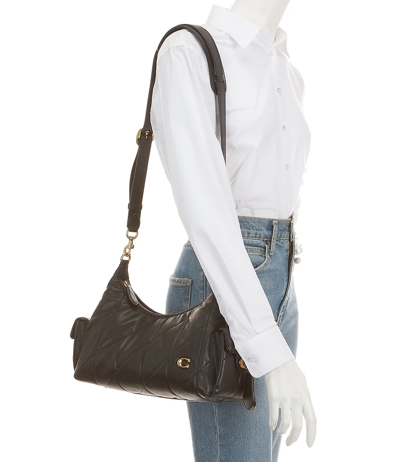 COACH Soft Quilted Leather Pocket Juliet 30 Bag