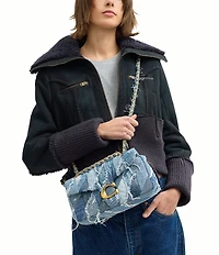 COACH Soft Quilted Patchwork Denim Tabby Shoulder Bag 26