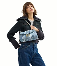 COACH Tabby 26 Repurposed Denim Patchwork Quilting Shoulder Bag