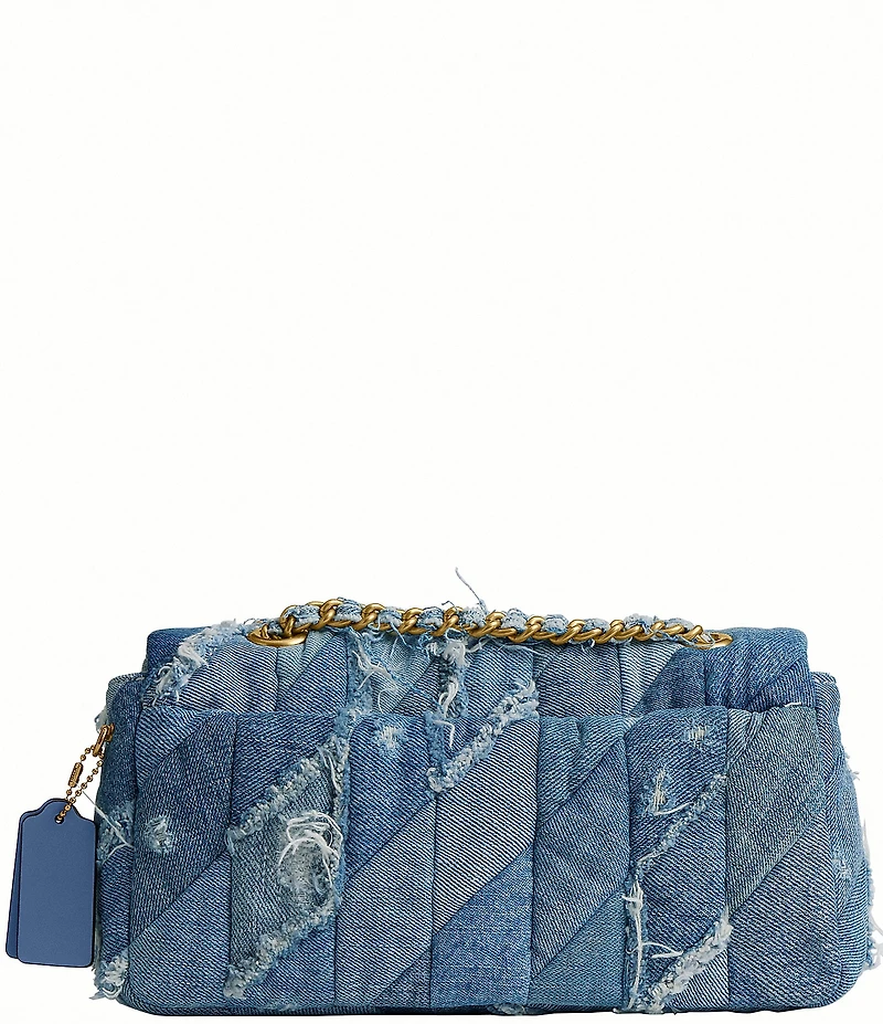COACH Tabby 26 Repurposed Denim Patchwork Quilting Shoulder Bag