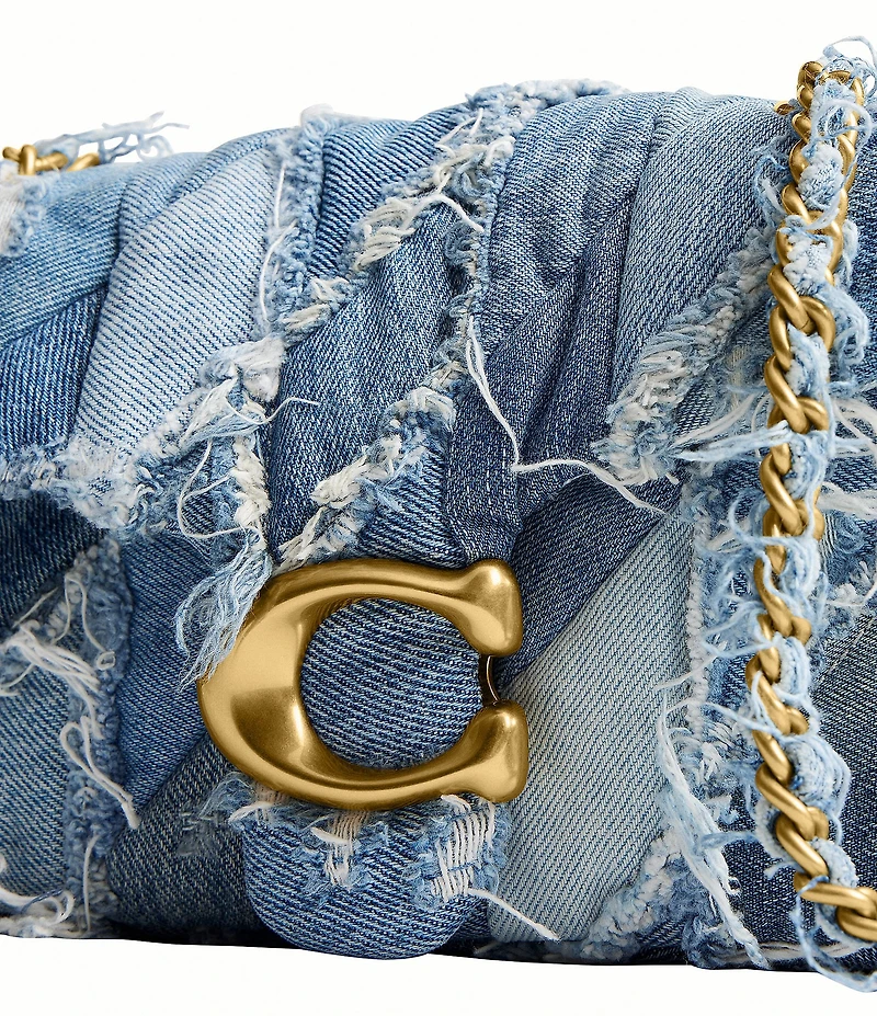 COACH Tabby 26 Repurposed Denim Patchwork Quilting Shoulder Bag