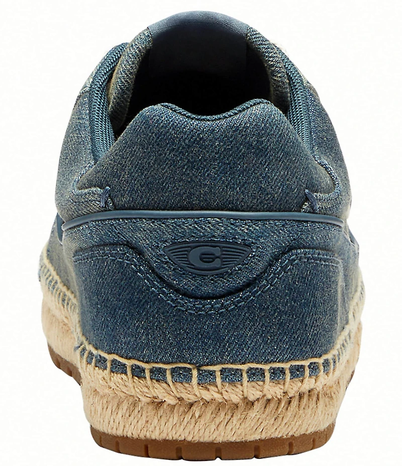 COACH Soho Espadrille Denim Lace Up Sneakers