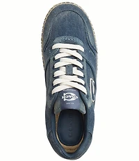 COACH Soho Espadrille Denim Lace Up Sneakers