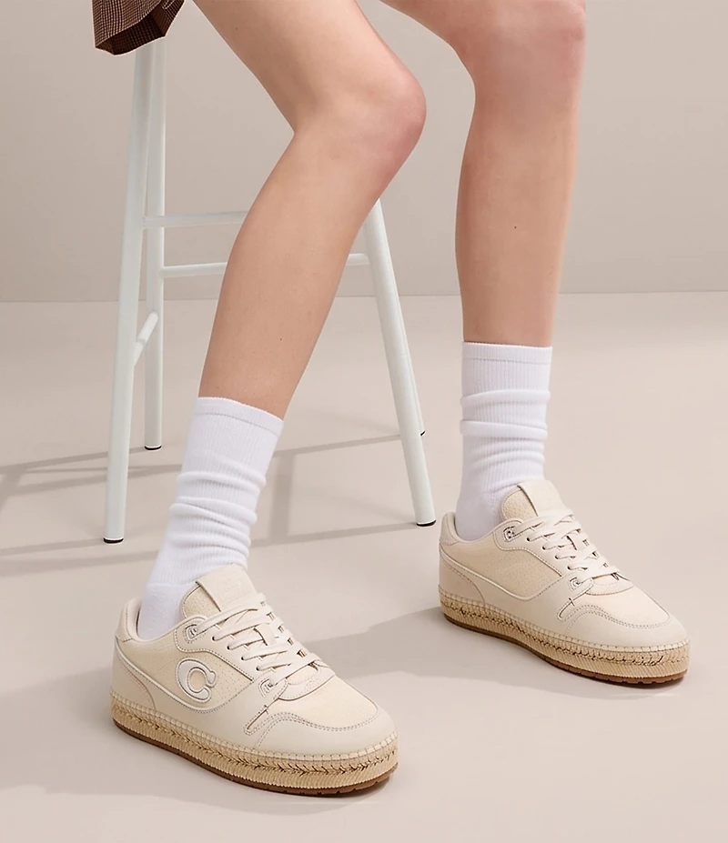 COACH Soho Espadrille Lace Up Sneakers