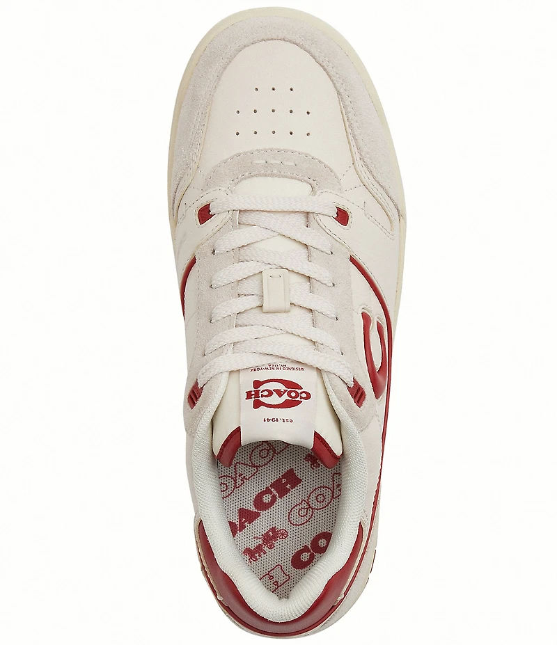 COACH Soho Leather Lace Up Sneakers