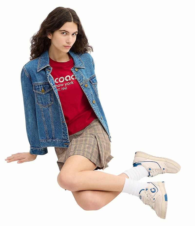 COACH Soho Leather Lace Up Sneakers