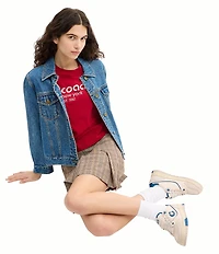 COACH Soho Leather Lace Up Sneakers