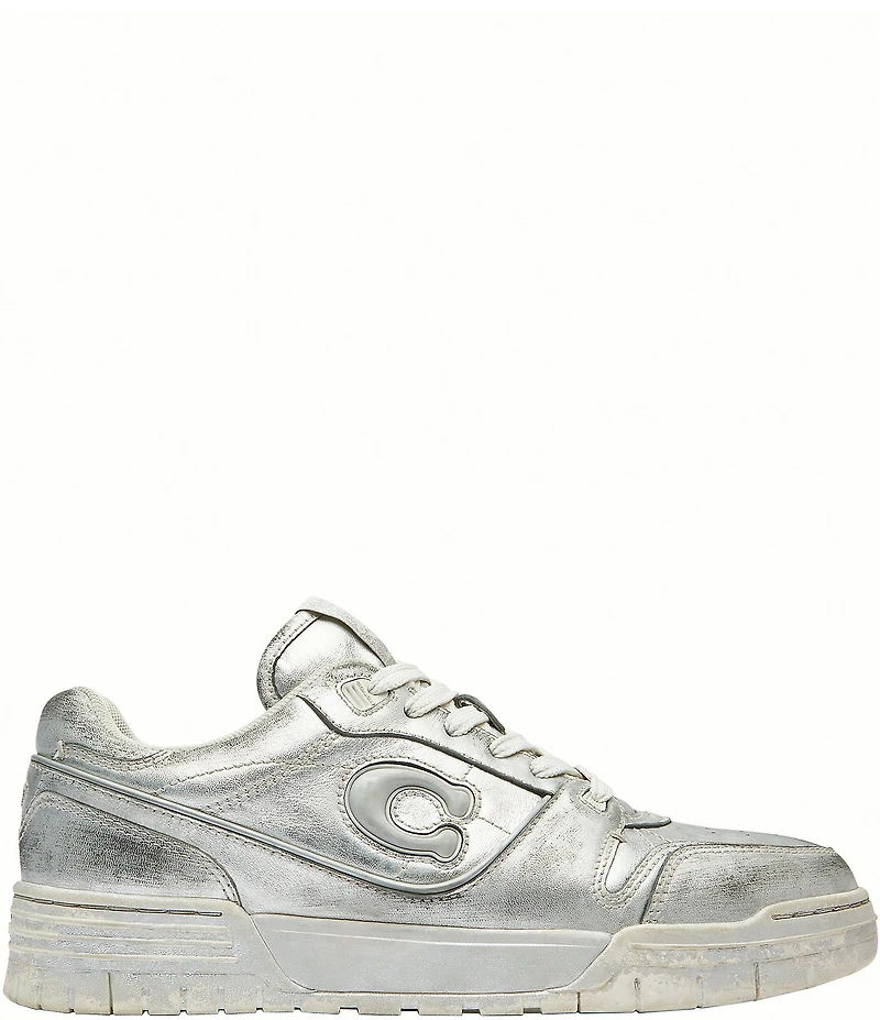 COACH Women's Soho Distressed Metallic Leather Sneakers