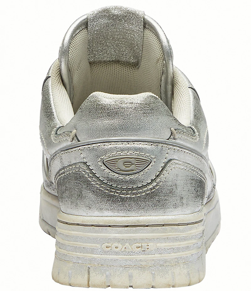 COACH Women's Soho Distressed Metallic Leather Sneakers