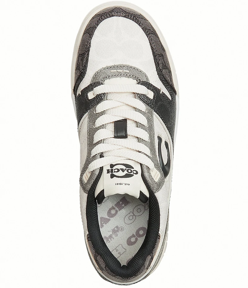 COACH Women's Soho Mixed Canvas Jacquard Signature Logo Sneakers